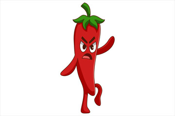 Cute Chili Cartoon Character Design