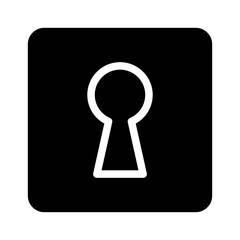 Keyhole Square Glyph Icon