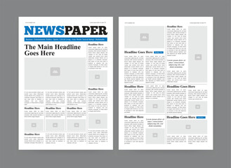 Newspaper Layout Template 