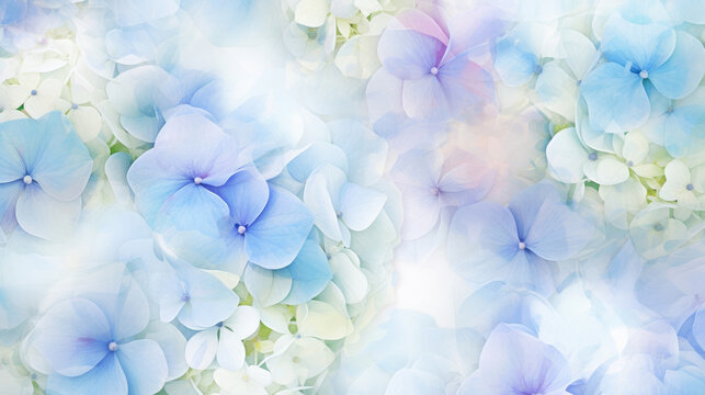 Dreamy Hydrangeas Watercolor Seamless Pattern , Background Image, Hd