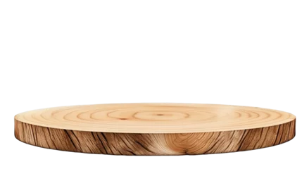 Fotobehang round wooden table © Ariestia