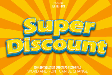 Super Discount Editable Text Effect Flat Gradient Style