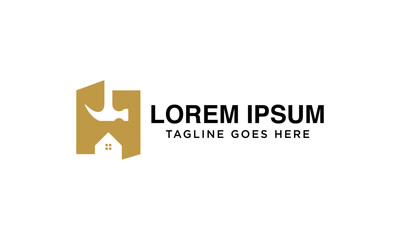home improvement hammer logo design