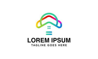 Fototapeta premium colorful smart home logo design