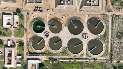 Water Utilities Corporation sewage waste treatment plant in Gaborone, Botswana
