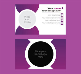 Corporate horizontal business card design