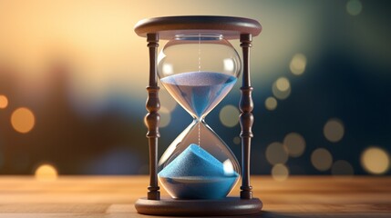 hourglass on a black background generated by AI