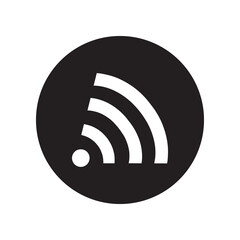 Wi Fi icon vector. Wireless internet logo design. Wifi vector icon illustration in circle isolated on white background