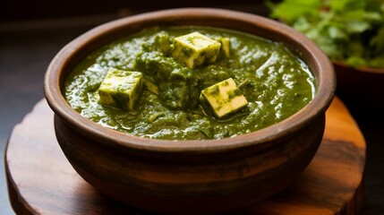 spinach cream soup generated by AI