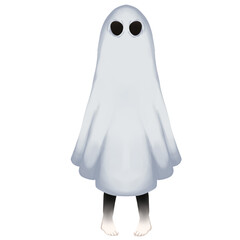 scary halloween ghost isolated