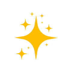 Yellow Stars Icon Element Isolated Vector Illustration