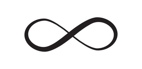 Infinity Endless Sign Symbol Icon Vector Illustration - obrazy, fototapety, plakaty