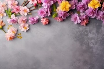 Naklejka na ściany i meble Artistic Floral Arrangement on Vintage Background