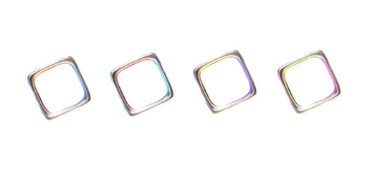 3d chrome metal shape element for design in Y2K style