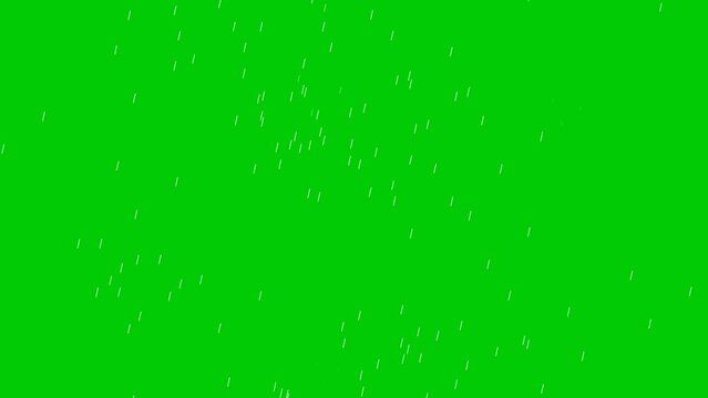 rainy snowfall animation video green screen