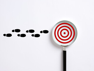 Business goal achievement and success. Moving towards the goals and objectives and determination....