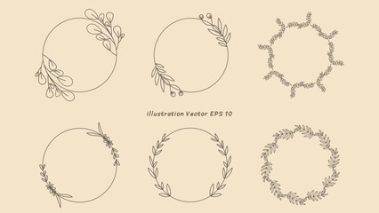 Floral ornamental doodle dividers, vintage hand drawn tribal arrow and calligraphic deco border vector set isolated on cream color  background. Vector Illustration EPS 10