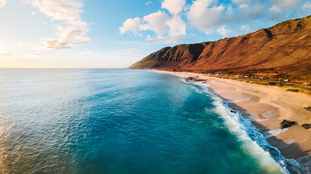 coastal hawaiian view aerial photo