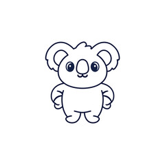 cute koala coloring set