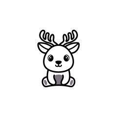cute deer coloring set
