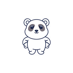 cute panda coloring set