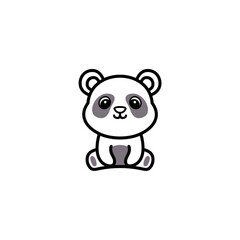 Obraz na płótnie Canvas cute panda coloring set