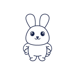 cute rabbit coloring set