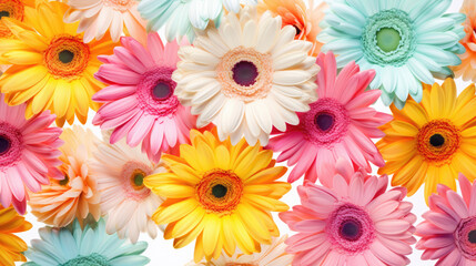 Sophisticated Gerbera Daisies Watercolor Seamless , Background Image, Hd