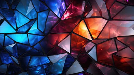 Crédence de cuisine en verre imprimé Coloré Stark Technology Holographic Technology Pattern, Background Image, Hd
