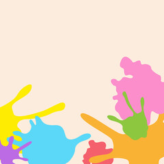 Colorful background of paint splashes. Vector illustration