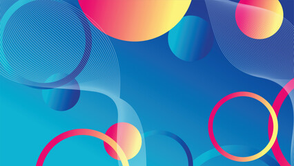 Abstract minimal gradient geometric circle background