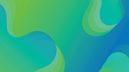 Abstract liquid wave background with blue and green color background