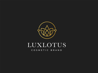 luxury lotus monoline logo