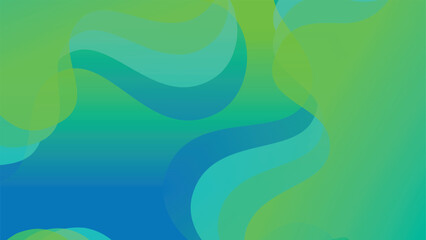 Abstract liquid wave background with blue and green color background