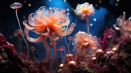 Fototapeta na wymiar Twisted Flower Nebula Jelly , Background Image, Hd