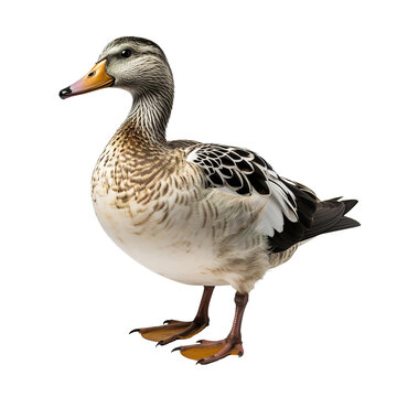 Duck isolated on white background. 