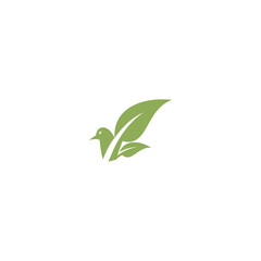 natural bird icon logo