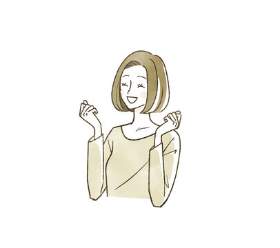 喜んでいる女性