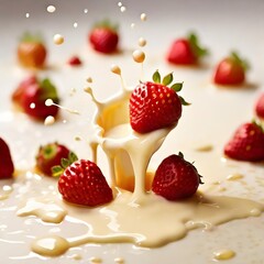 strawberries and milk