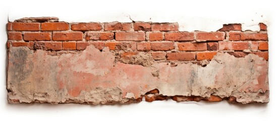 weathered plaster and crimson bricks