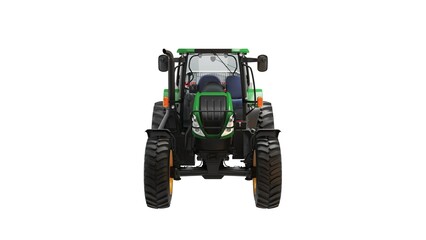 tractor isolated on white