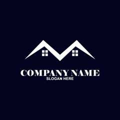 Real Estate Logo, Builder logo, Construction logo Color design template vector illustration, house logo.