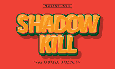 3d shadow kill editable text effect style