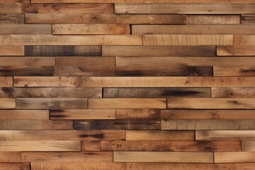Repeatable wooden planks texture. Brown, seamless and realistic wood material. Close up view. Weathered surface.