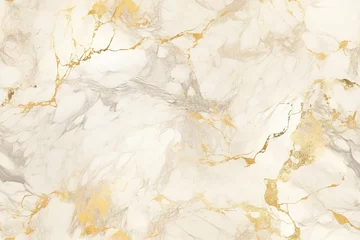 Tapeten Beige seamless pattern with marbling effect. Applicable for fabric print, textile, wrapping paper, wallpaper. Light background with golden details. Repeatable marble texture. © Kassiopeia 