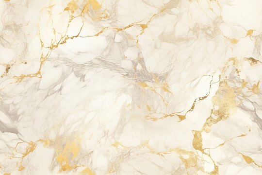 Beige seamless pattern with marbling effect. Applicable for fabric print, textile, wrapping paper, wallpaper. Light background with golden details. Repeatable marble texture.