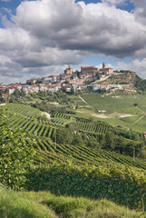 Fototapeta na wymiar famous Wine Village of La Morra close to Barolo,Piedmont,Italy