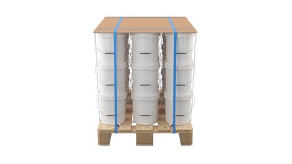 Buckets on a pallet © Evaldas