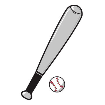 Aluminum Baseball Bat with outline