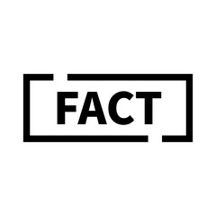 Fact Stamp In Black Rectangle Line Shape For Information Sign
